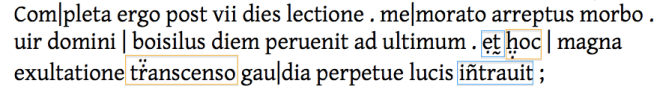 Boundary glosses in London, Cotton Vitellius A xix, fol. 22r